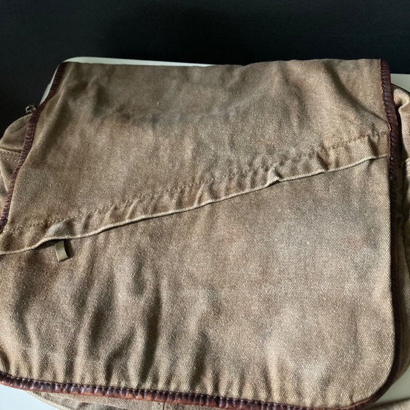 Bed Stu Brown Canvas Messenger Bag - Picture 2 of 8